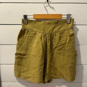 High-Waisted Mustard Shorts – Cokluch – XS